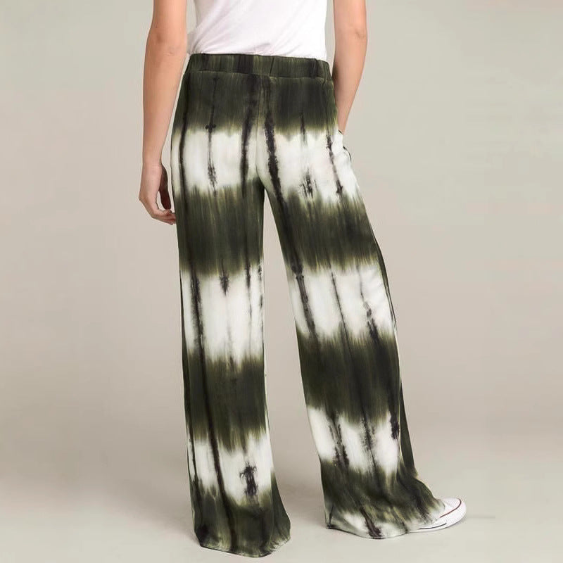 Damen Weite Stoffhose mit einzigartigem Batikdesign Drune