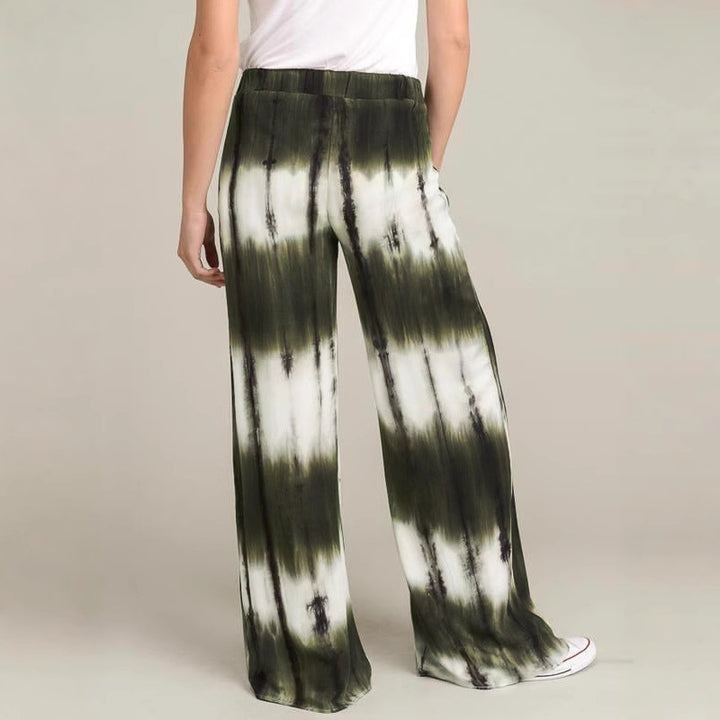 Damen Weite Stoffhose mit einzigartigem Batikdesign Drune