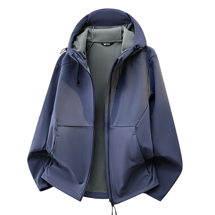 Unisex Softshell-Übergangsjacke mit Fleece-Innenfutter, Kapuze & wasserabweisender Beschichtung Drune