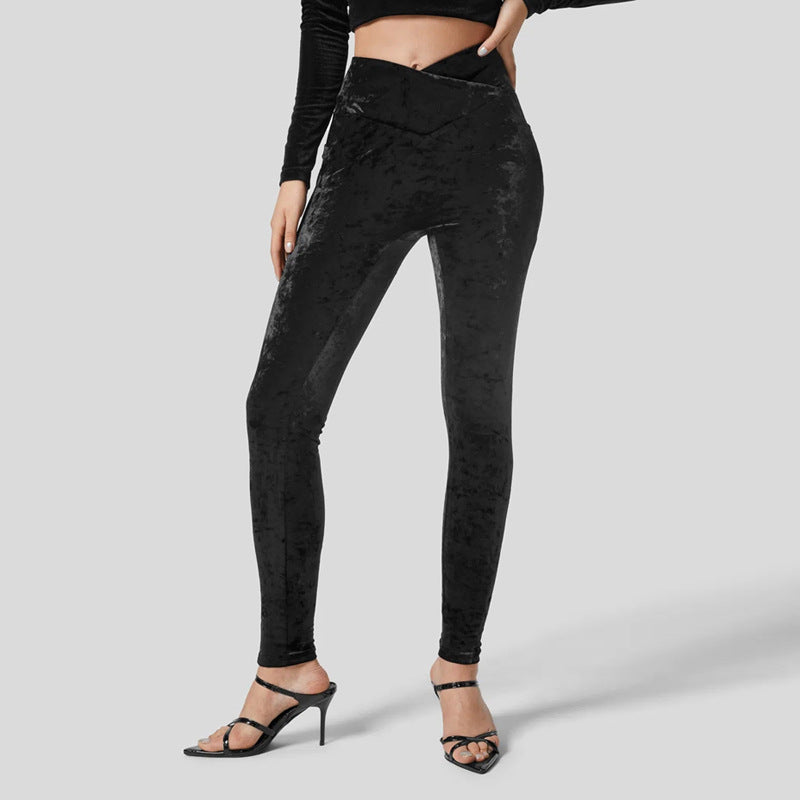 Damen Hochwertige Leggings mit luxuriösem Samtfinish Drune