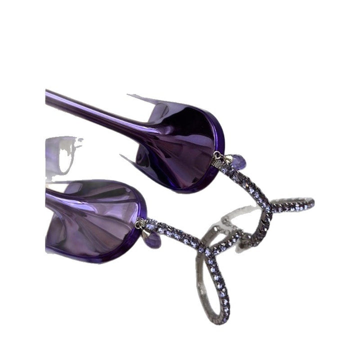 Damen Spitz zulaufende Metallic‑Mules mit strassbesetztem Knöchelriemen Drune
