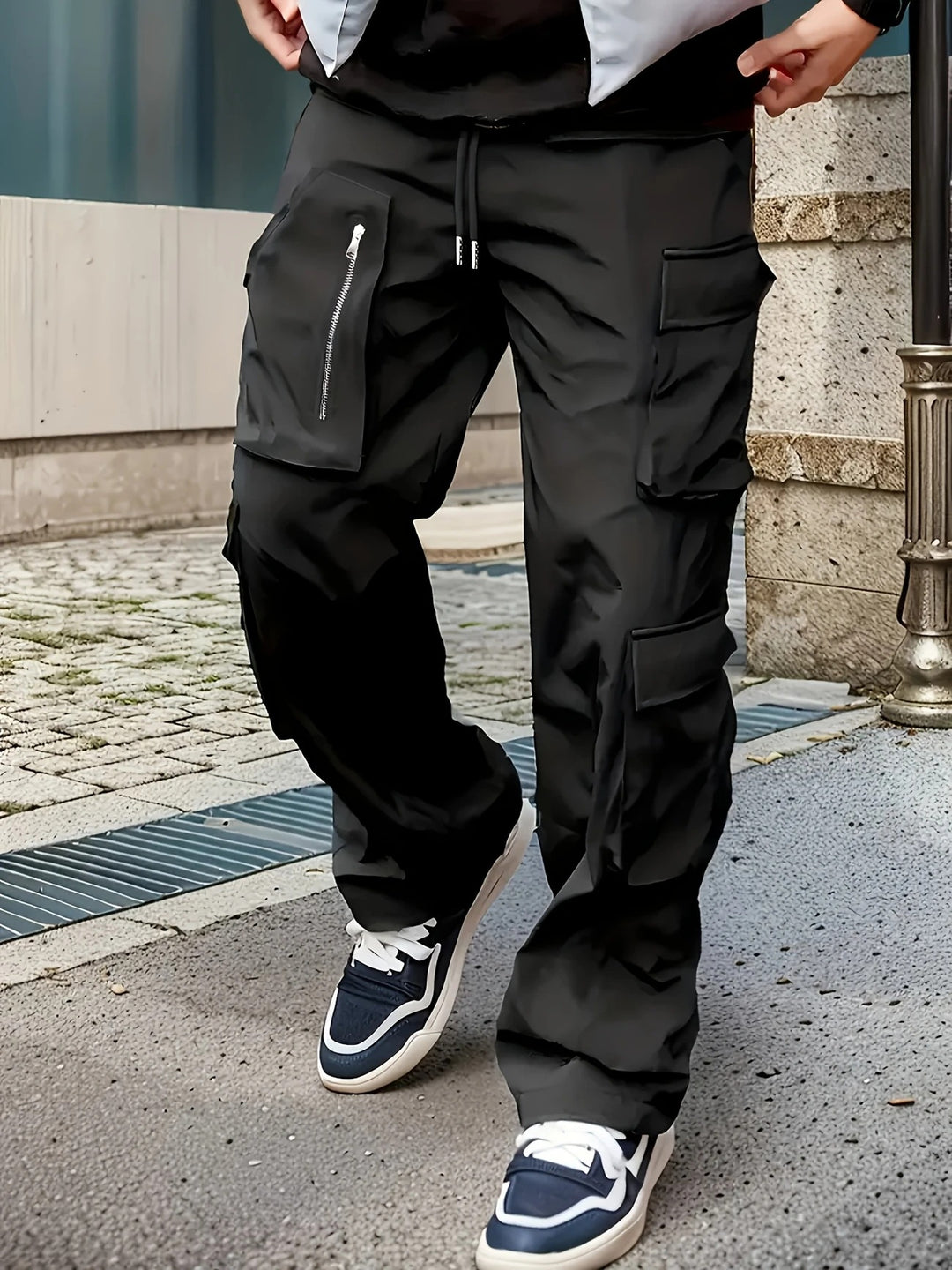Herren Multifunktionale Cargo-Hose mit Reißverschluss