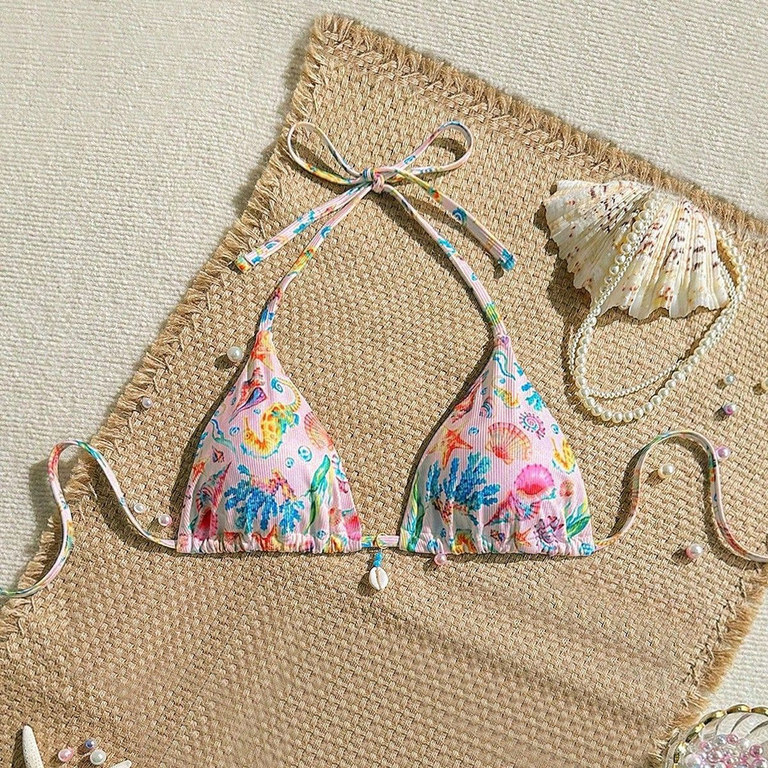 Damen Triangel-Bikini mit Muschel-Details Drune
