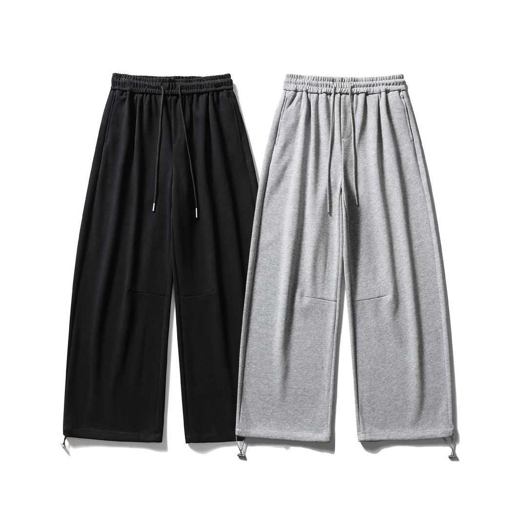 Unisex Weite Sweatpant mit Kordelzug, Kniepatch und verstellbarem Saum Drune