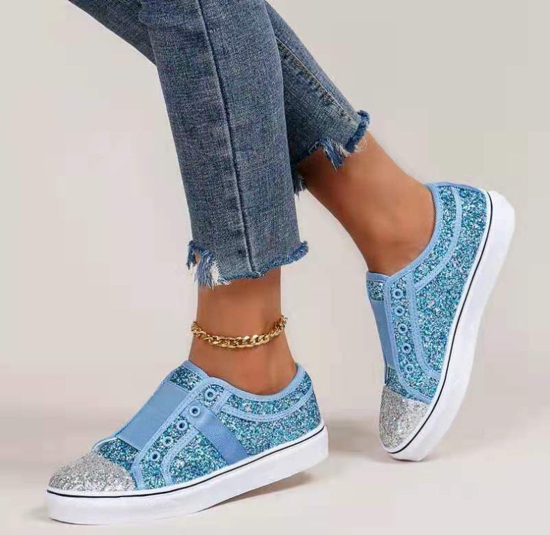 Damen Glitzernde Slip-On Sneaker Drune