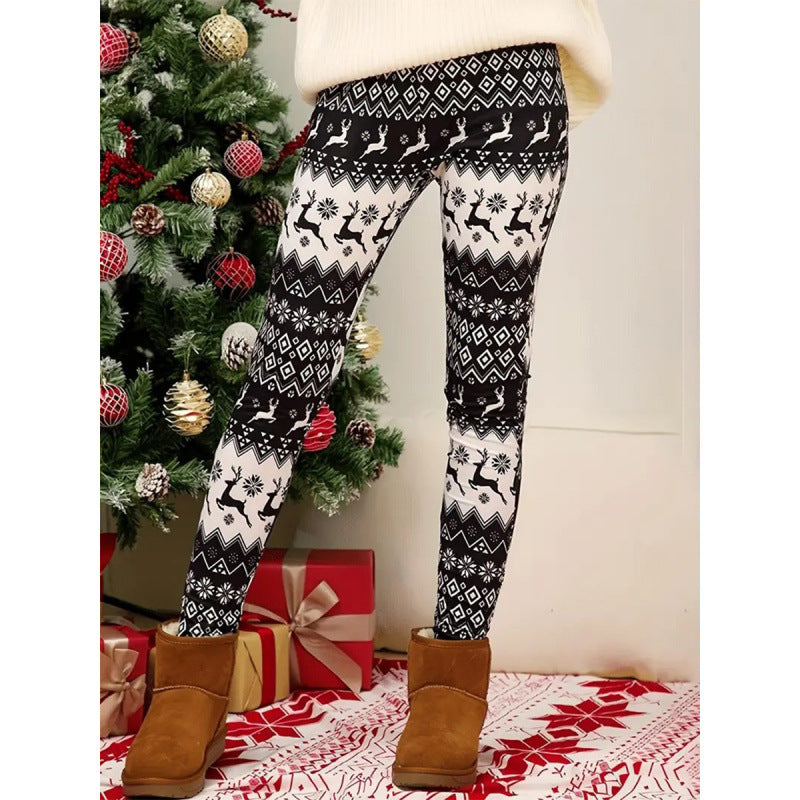 Damen Gemusterte Weihnachtsleggings Drune