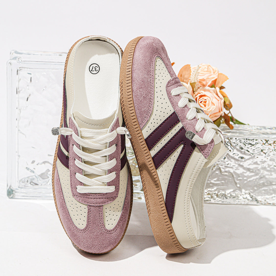 Damen Retro-Sneaker mit Gumsohle und gepolsterter Innensohle Drune