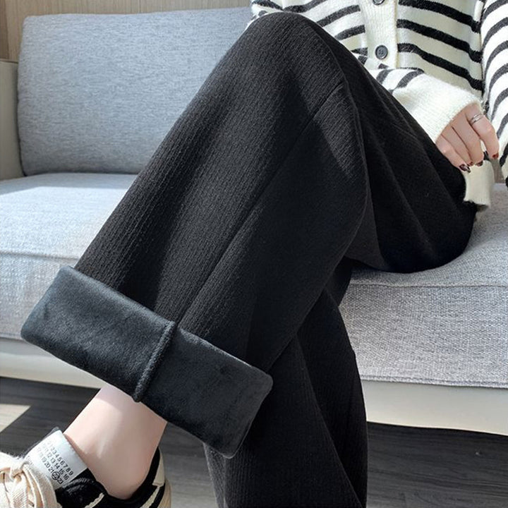 Damen hochtaillierte Komforthose mit elastischem Bund und weichem Material