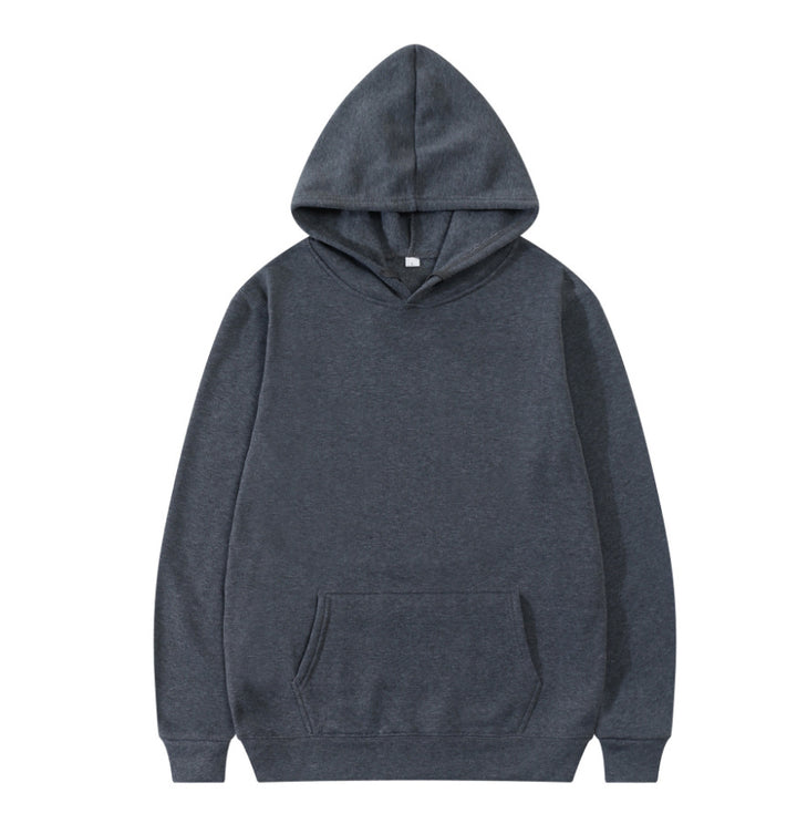 Unisex Oversized Kapuzenpullover aus schwerer Baumwollmischung mit Kängurutasche und gerippten Bündchen Drune