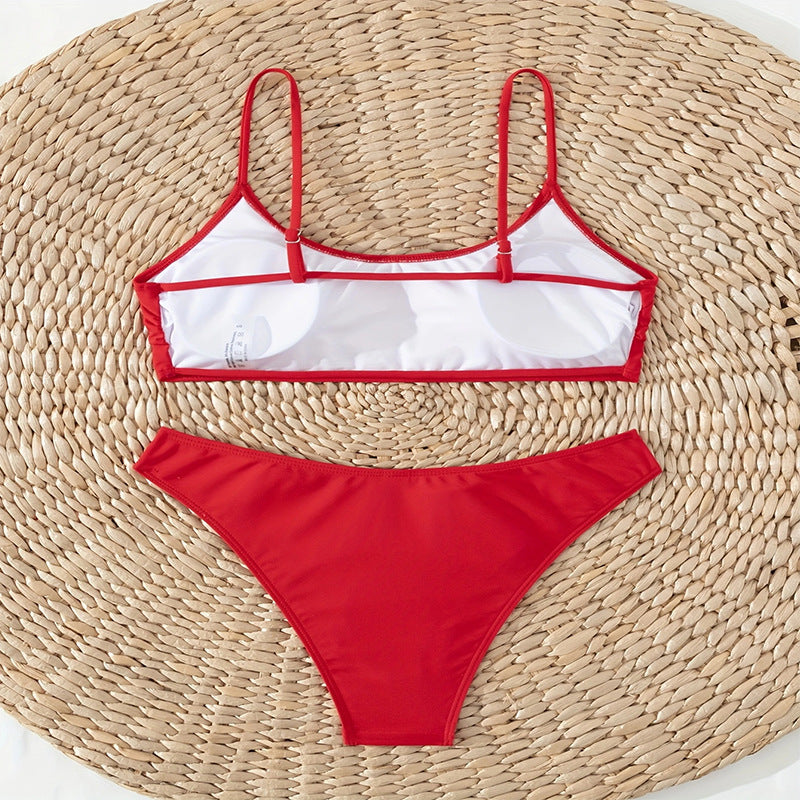 Damen Bikini-Set mit verstellbaren Trägern und hohem Schnitt Drune