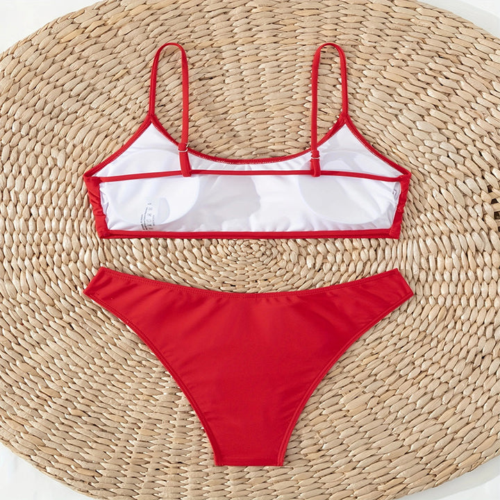 Damen Bikini-Set mit verstellbaren Trägern und hohem Schnitt Drune