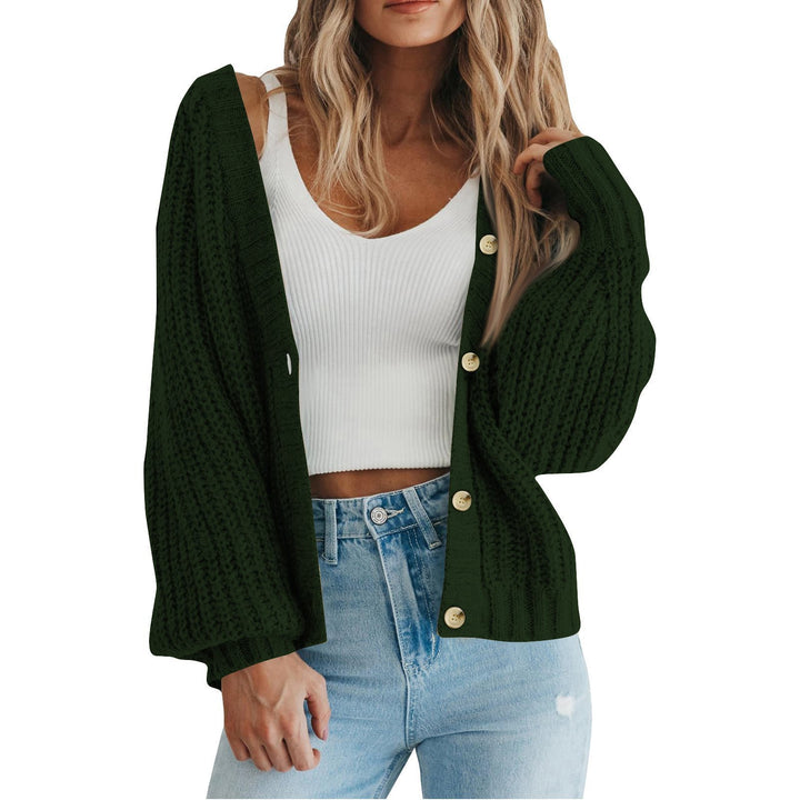 Damen Grobstrick-Cardigan mit Knopfdetails und weitem Schnitt Drune
