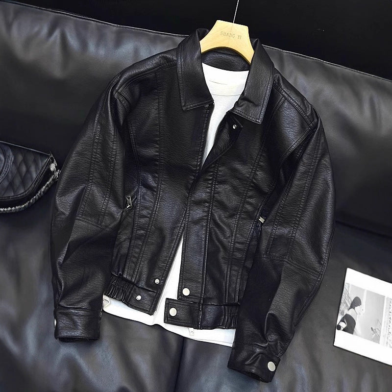 Damen Modische Lederjacke Drune
