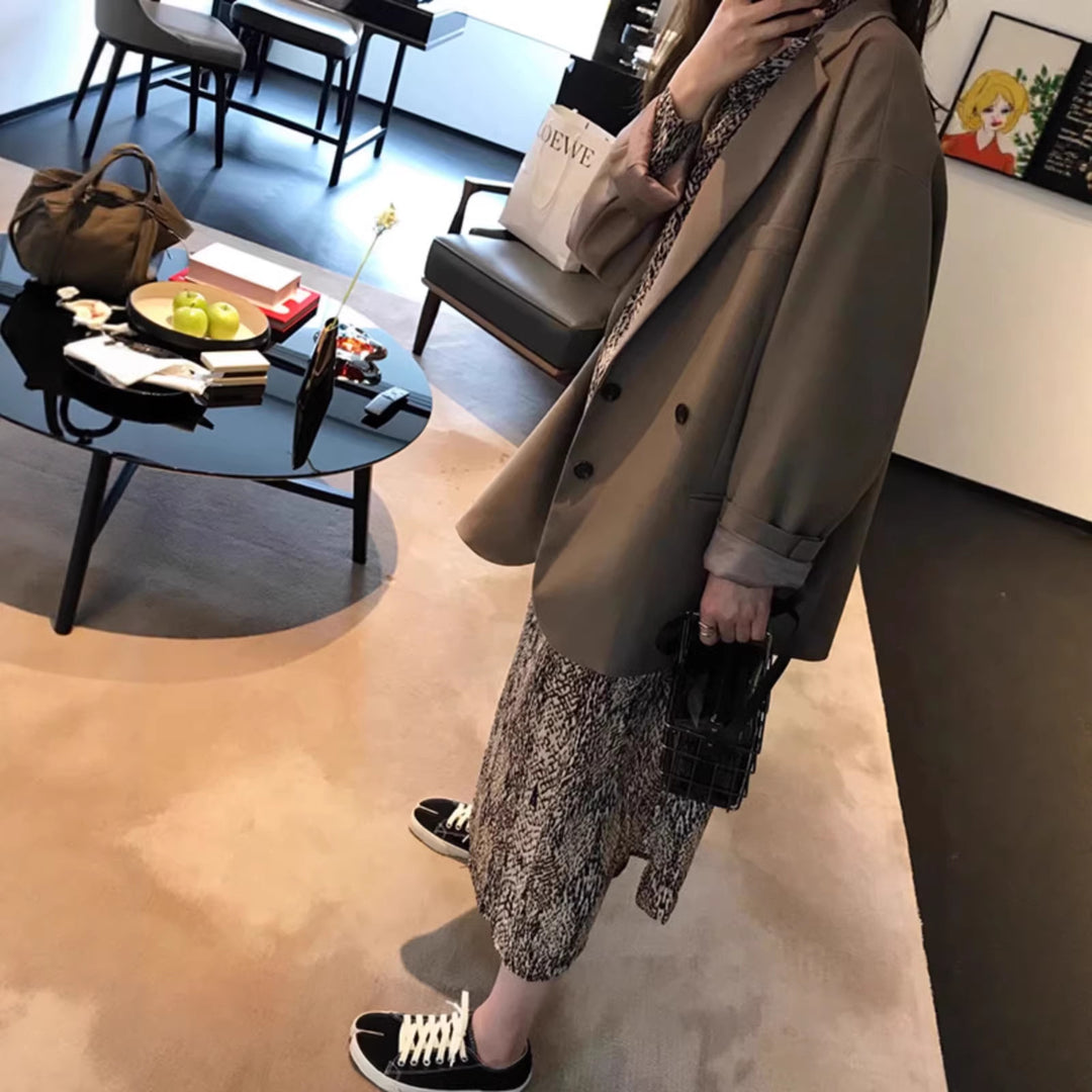 Damen Oversized Blazer mit doppelter Knopfleiste Drune