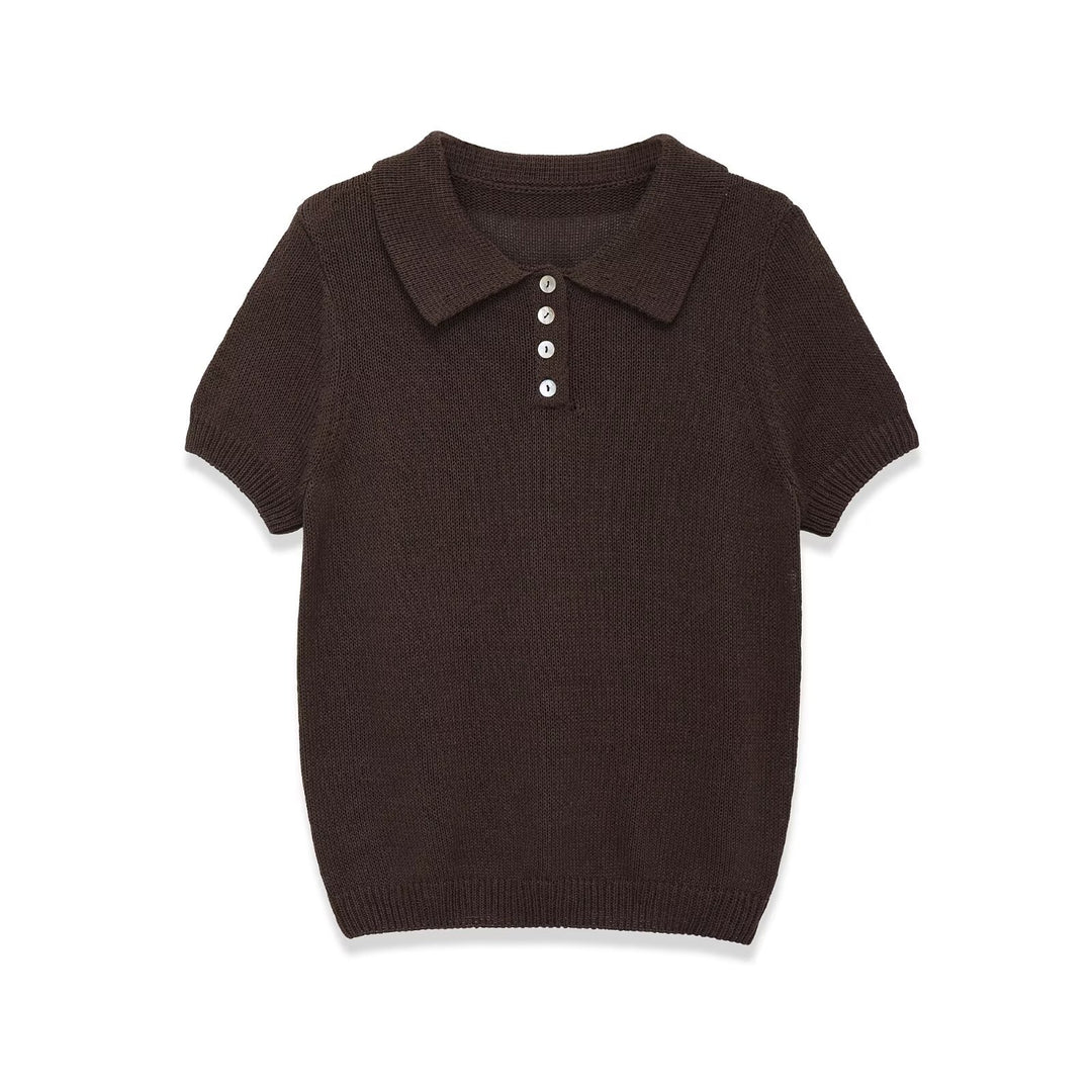 Damen Polohemd mit elegantem Kragen und hochwertigen Knopfdetails Drune
