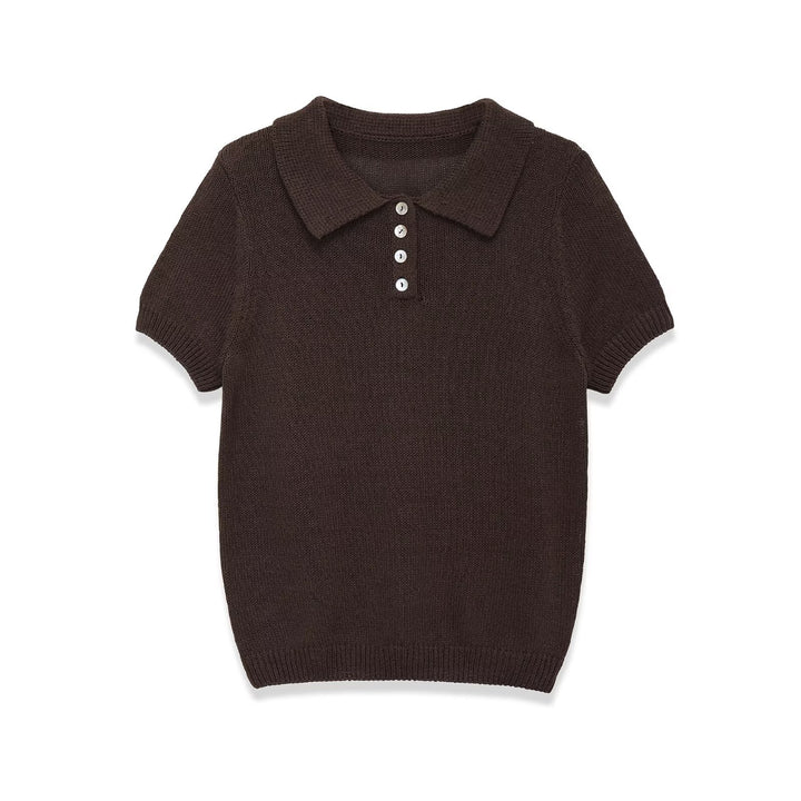 Damen Polohemd mit elegantem Kragen und hochwertigen Knopfdetails Drune