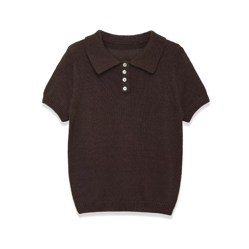 Damen Polohemd mit elegantem Kragen und hochwertigen Knopfdetails Drune