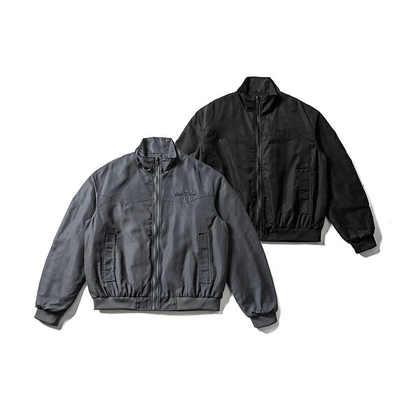 Herren Leichte Bomberjacke im minimalistischen Satin-Look mit Stehkragen und elastischem Saum Drune