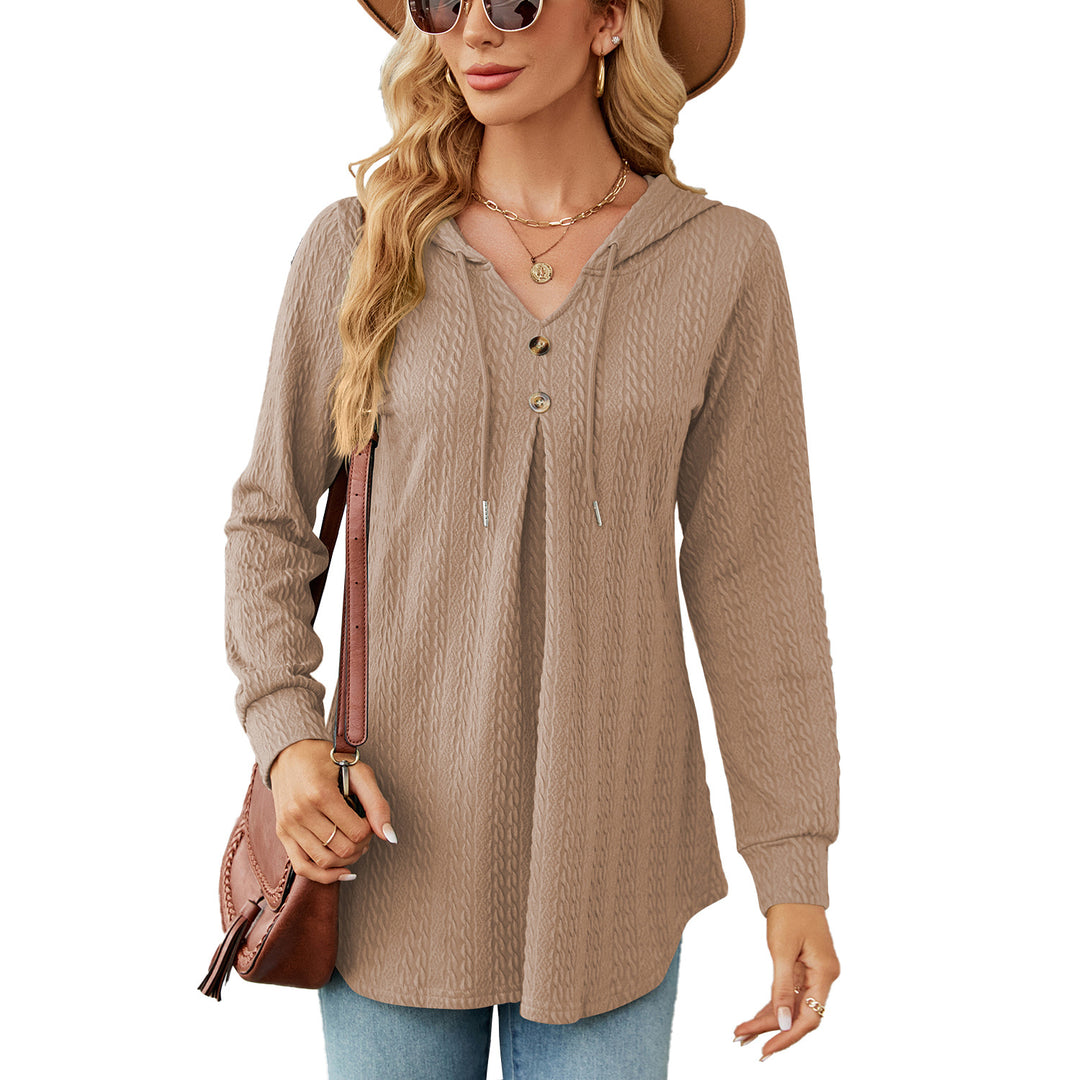 Damen Langarm Hoodie mit strukturiertem Design Drune