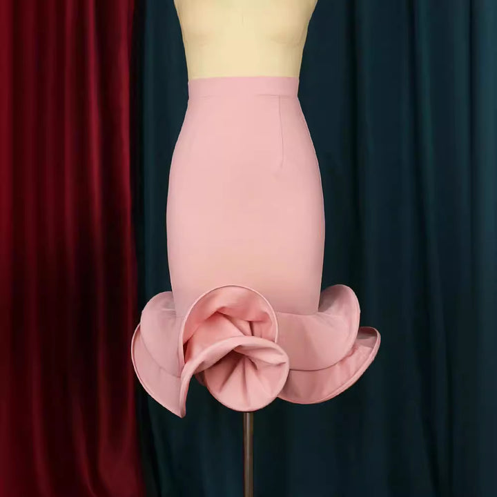 Damen Trendiges Cocktailkleid mit asymmetrischem Saum Drune