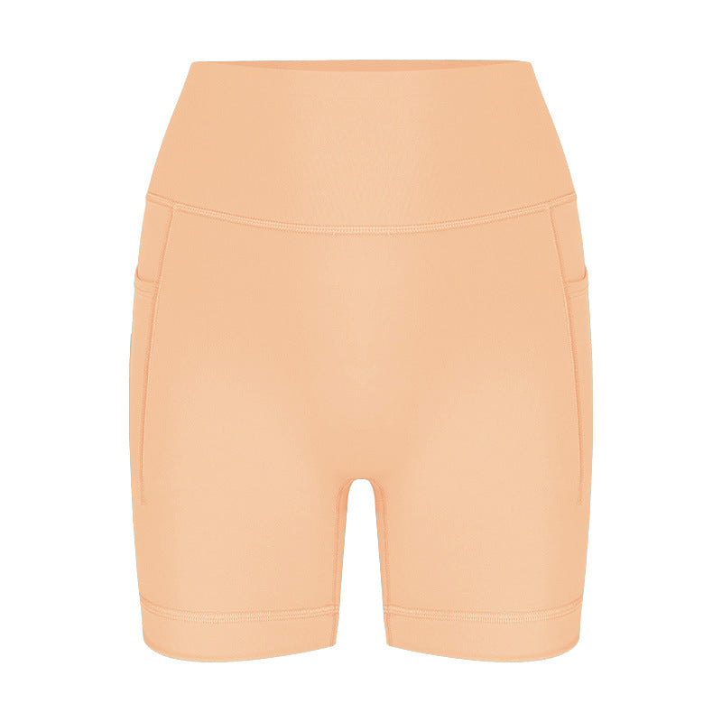 Damen sportliche hoch Taillierte Radlerhose mit praktischen Seitentaschen Drune