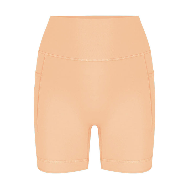 Damen sportliche hoch Taillierte Radlerhose mit praktischen Seitentaschen Drune