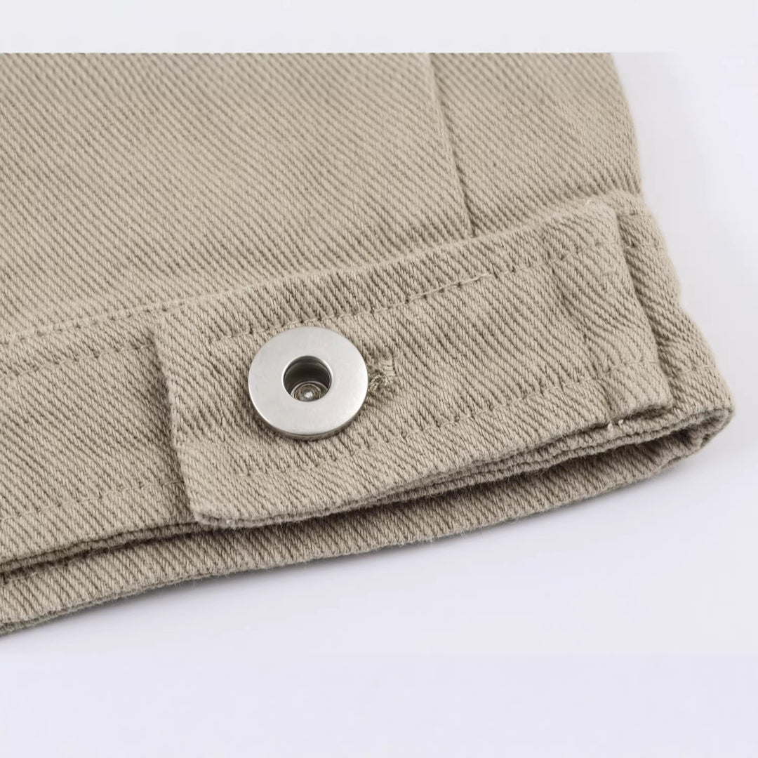 Damen Kurzblouson im Worker‑Look mit Cordkragen und Reißverschlusstasche Drune