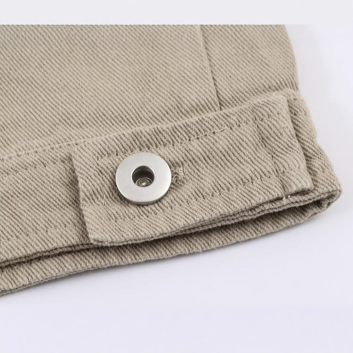 Damen Kurzblouson im Worker‑Look mit Cordkragen und Reißverschlusstasche Drune