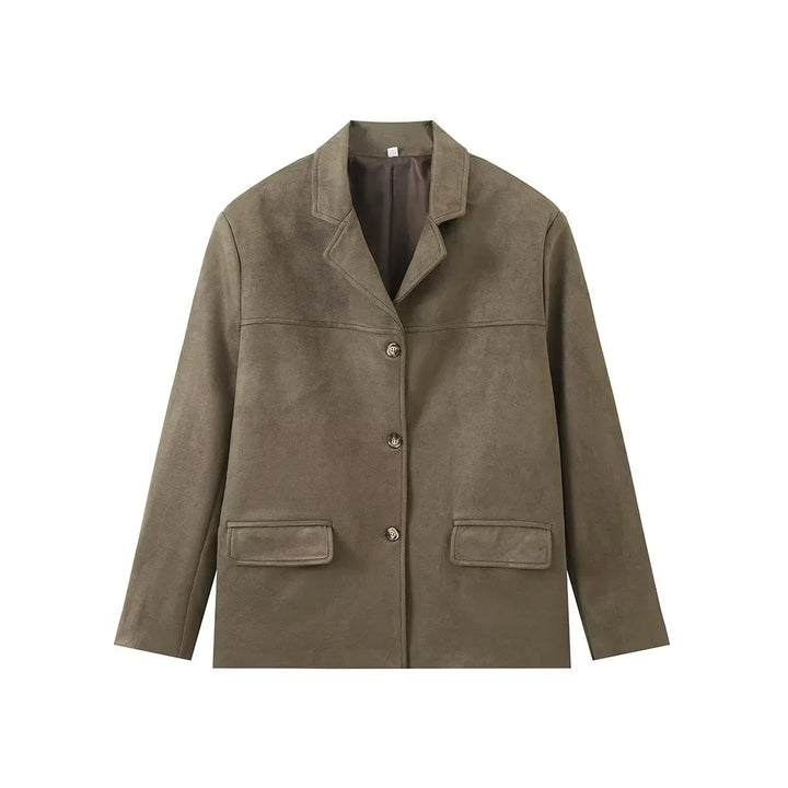 Damen Casual Blazerjacke aus hochwertigem Material Drune