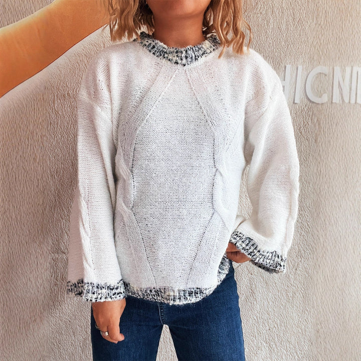 Damen Grobstrickpullover mit strukturiertem Zopfdesign und weitem Schnitt Drune