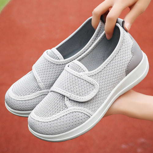 Damen Atmungsaktive Slip-On Freizeitschuhe mit verstellbarem Klettverschluss Drune