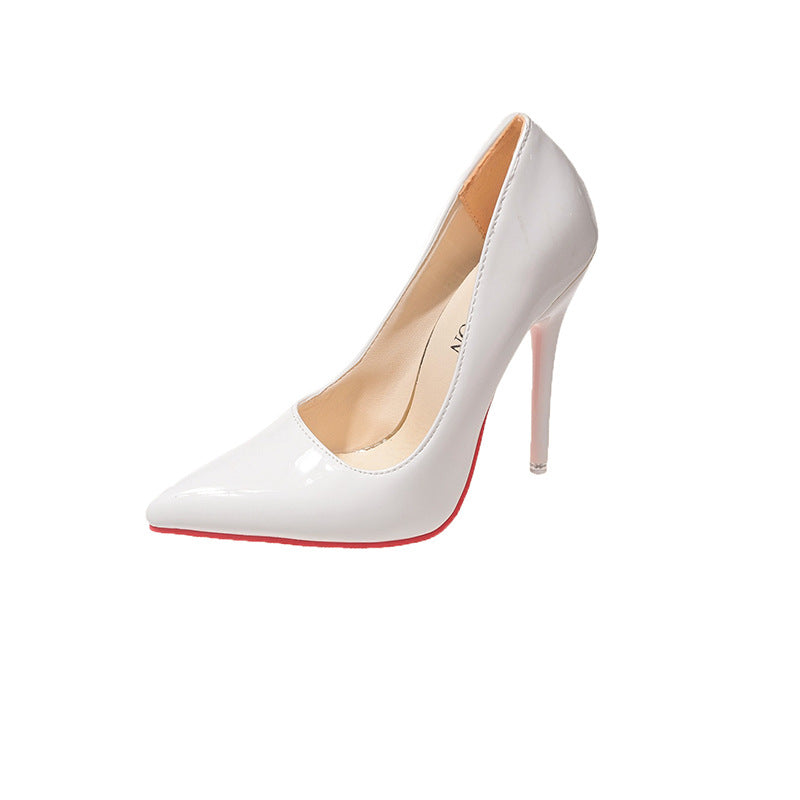 Damen Klassische High Heels mit spitz zulaufendem Design und hochglänzender Oberfläche Drune