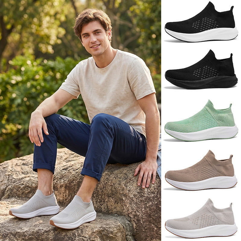 Damen Strick-Slip-On Sneaker mit nahtlosem Elastikschaft und dämpfender Plateau-Sohle Drune