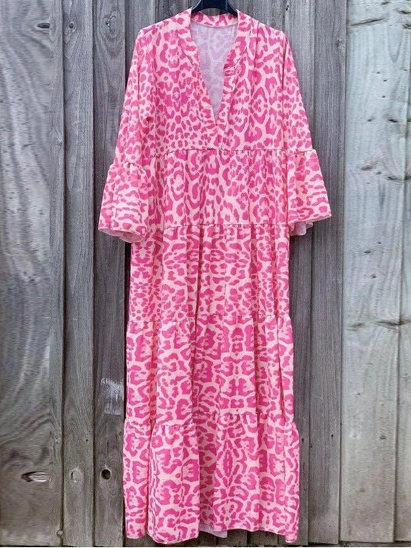 Damen-maxikleid im trendigen Leopardenmuster Drune