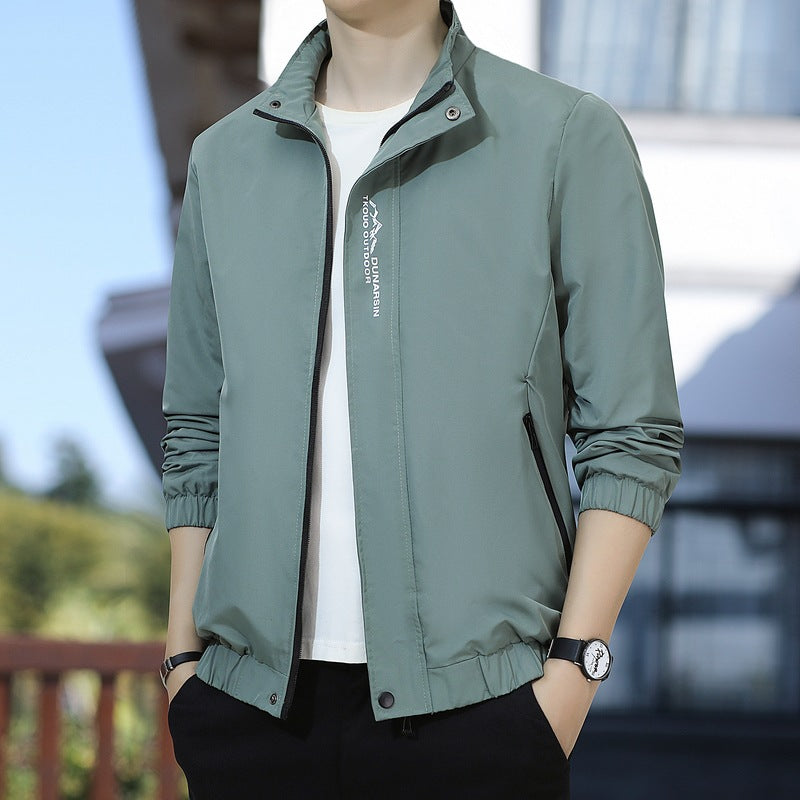 Herren Leichte Outdoorjacke mit hohen Kragen Drune