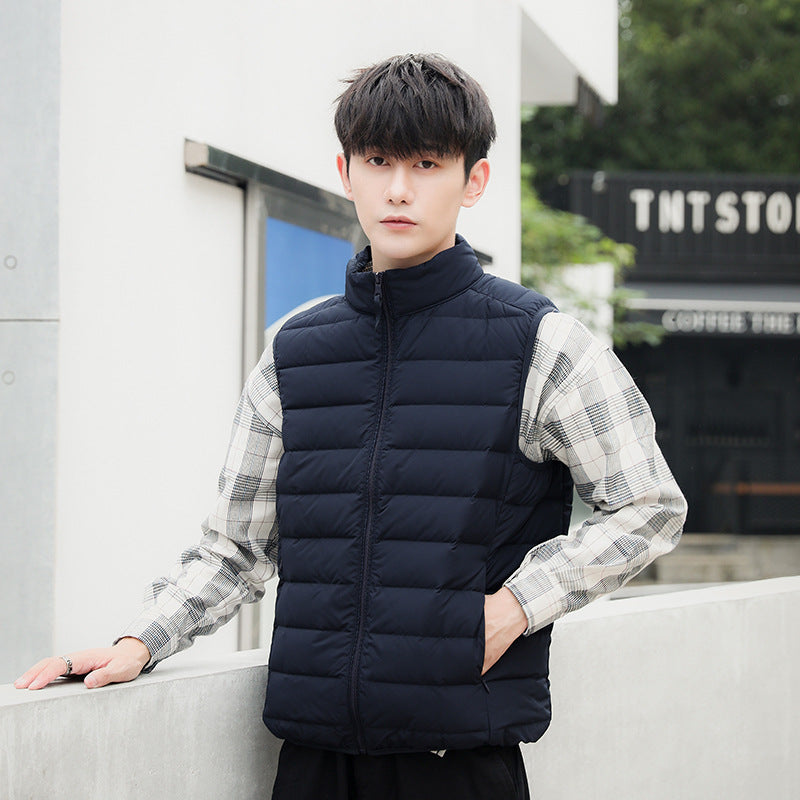 Herren Ärmellose gesteppte Thermoweste im City‑Look mit Stehkragen und windabweisender Hülle Drune