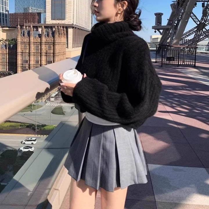 Damen Kuscheliger Rollkragenpullover mit strukturiertem Strickmuster Drune