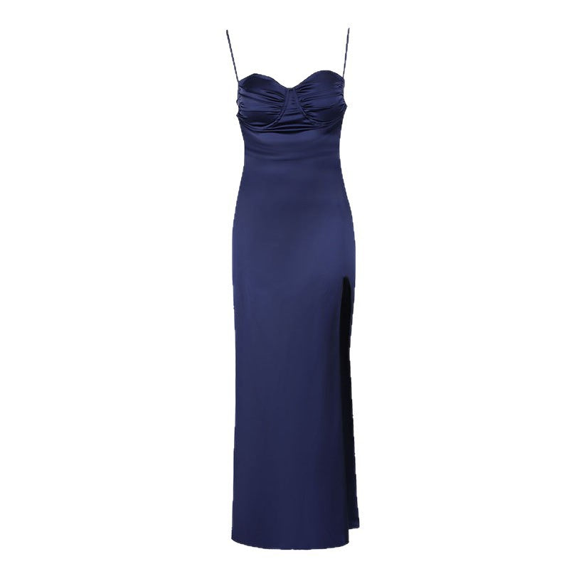 Damen Elegantes Abendkleid mit raffinierten Rüschendetails und seitlichem Schlitz Drune