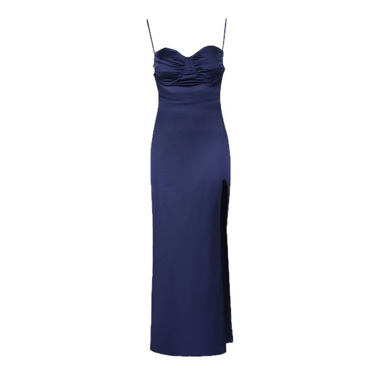 Damen Elegantes Abendkleid mit raffinierten Rüschendetails und seitlichem Schlitz Drune