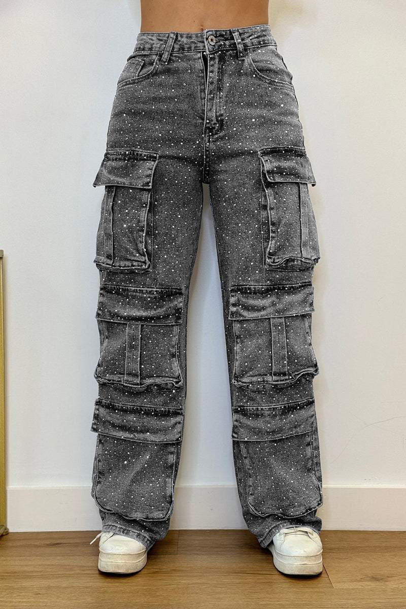 Damen Cargo-Hose mit trendigen Taschen und einem modernen Wasch-Effekt Drune