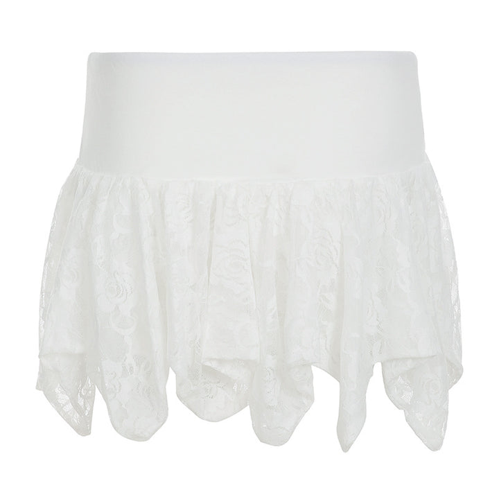 Damen Spitzenrock mit anpassbarem Bund Drune