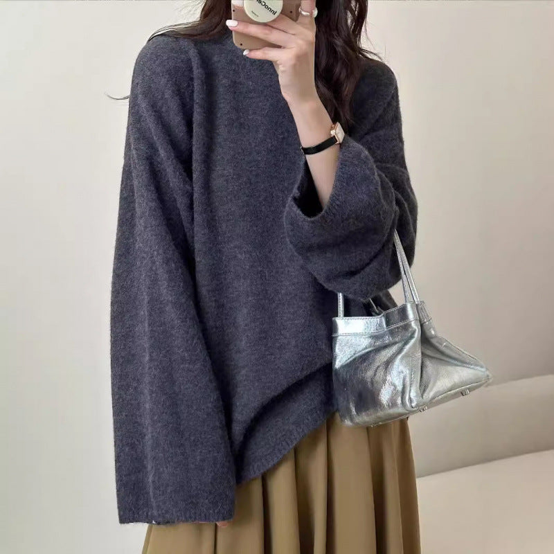 Damen Oversized Strickpullover mit weitem Schnitt und feinem Material Drune