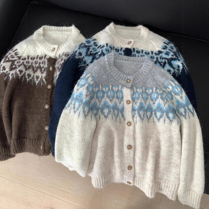 Damen Kuschelige Strickjacke Drune