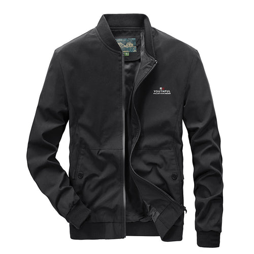 Herren Leichter Bomberblouson im urban-minimalistischen Stil mit Rippbündchen und Reißverschluss Drune