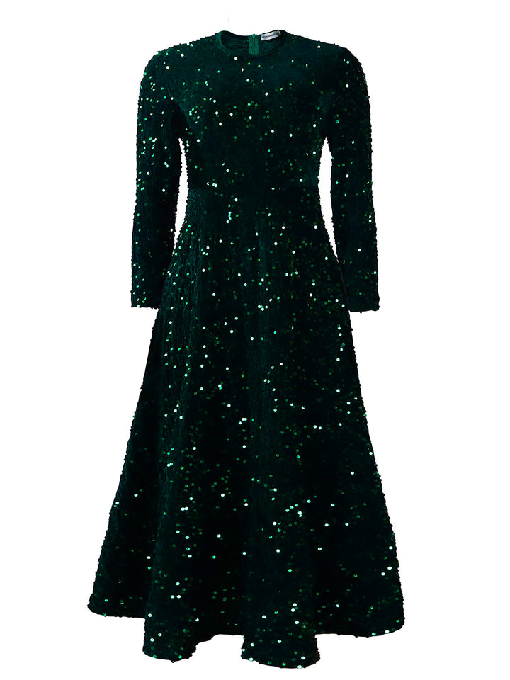 Damen Glitzerndes Abendkleid mit langem Schnitt und elegantem Design Drune