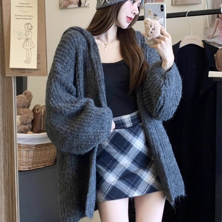Damen gemütlicher Strickcardigan Drune