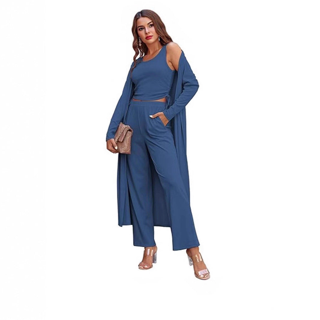 Damen elegantes und lässiges Zweiteiler-Set Drune