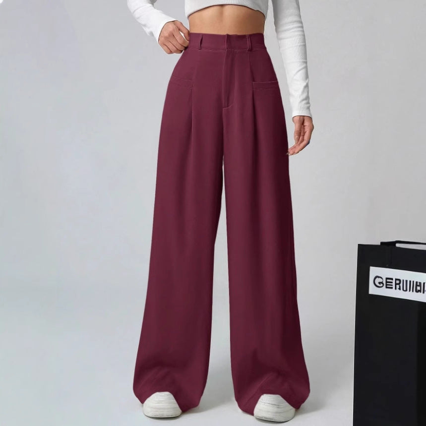 Damen Weite Bundfaltenhose Drune