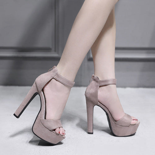 Damen Elegante High Heels mit Plateau Drune