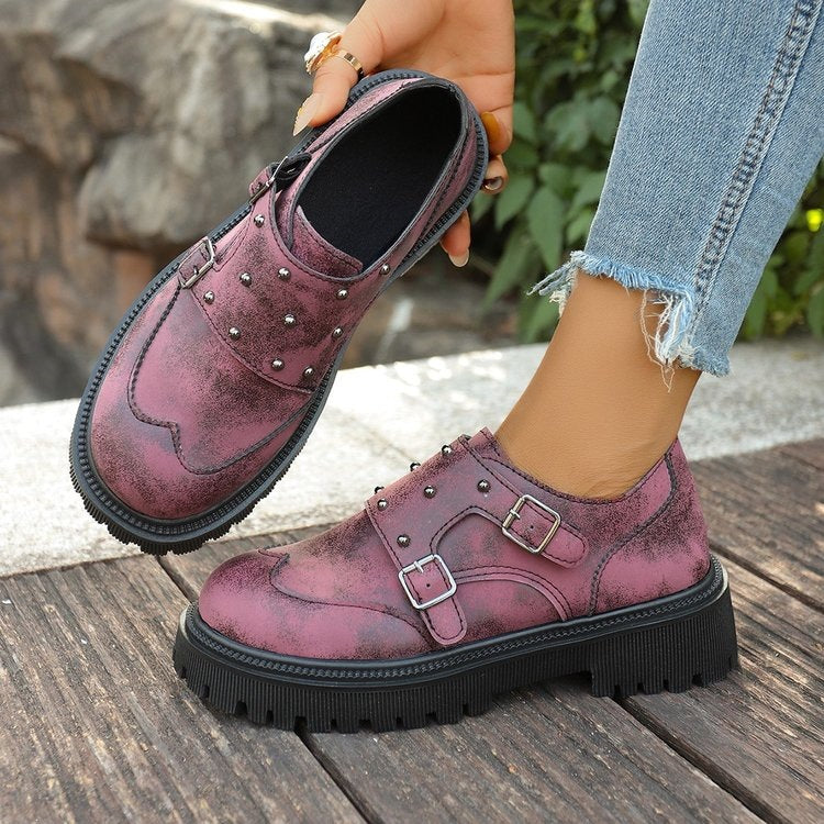 Damen Modische Plateau Schnürschuhe Drune